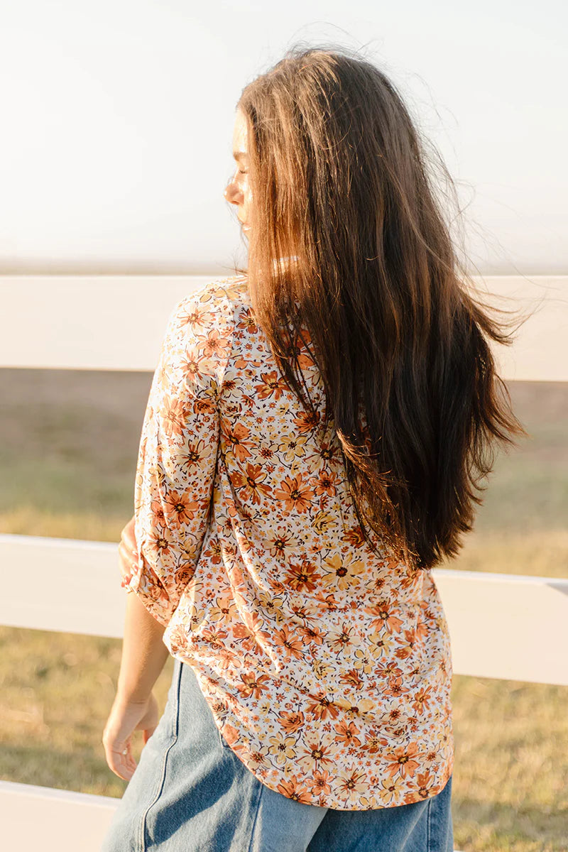 FALL FLOWERS TOP