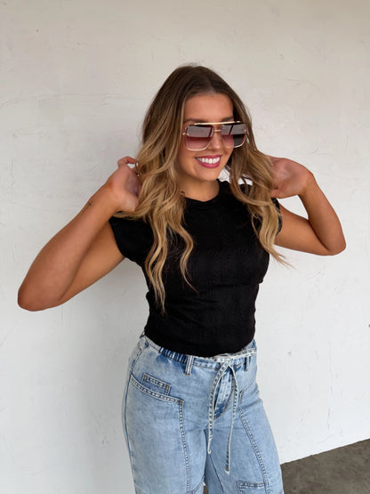 PREORDER- HARLEY CAP SLEEVE BASIC TOP