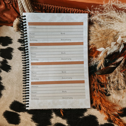 Address Book - Wildflower Cover