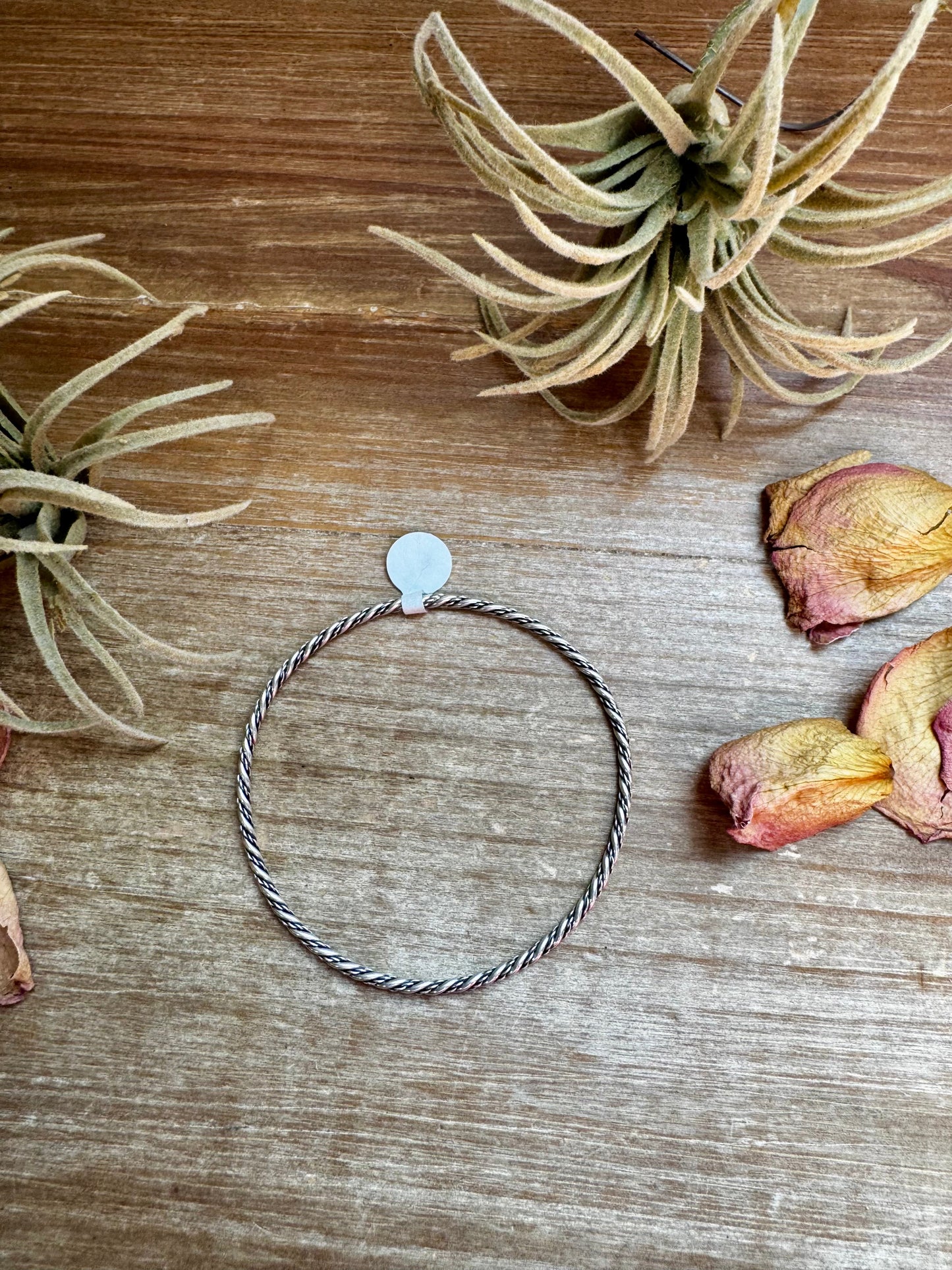 Sterling Silver Rope Bangle Bracelet