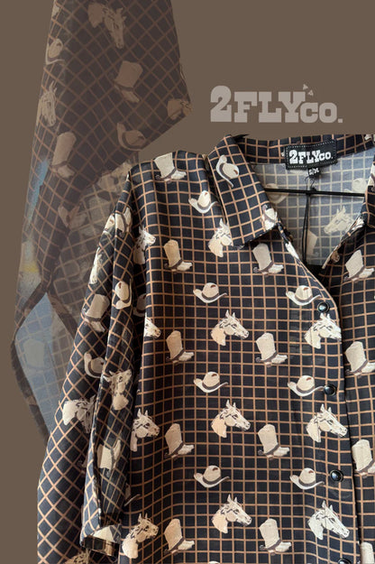 GRIDDY BANG BANG PONCHO SHIRT