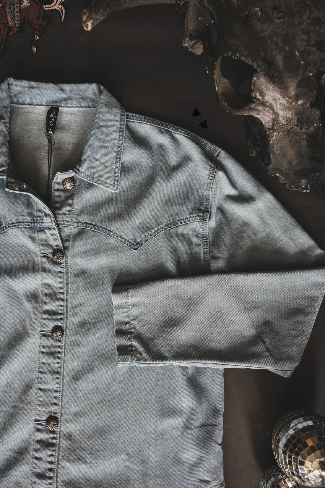 HOMESTEADER DENIM SHIRT DRESS/SHIRT