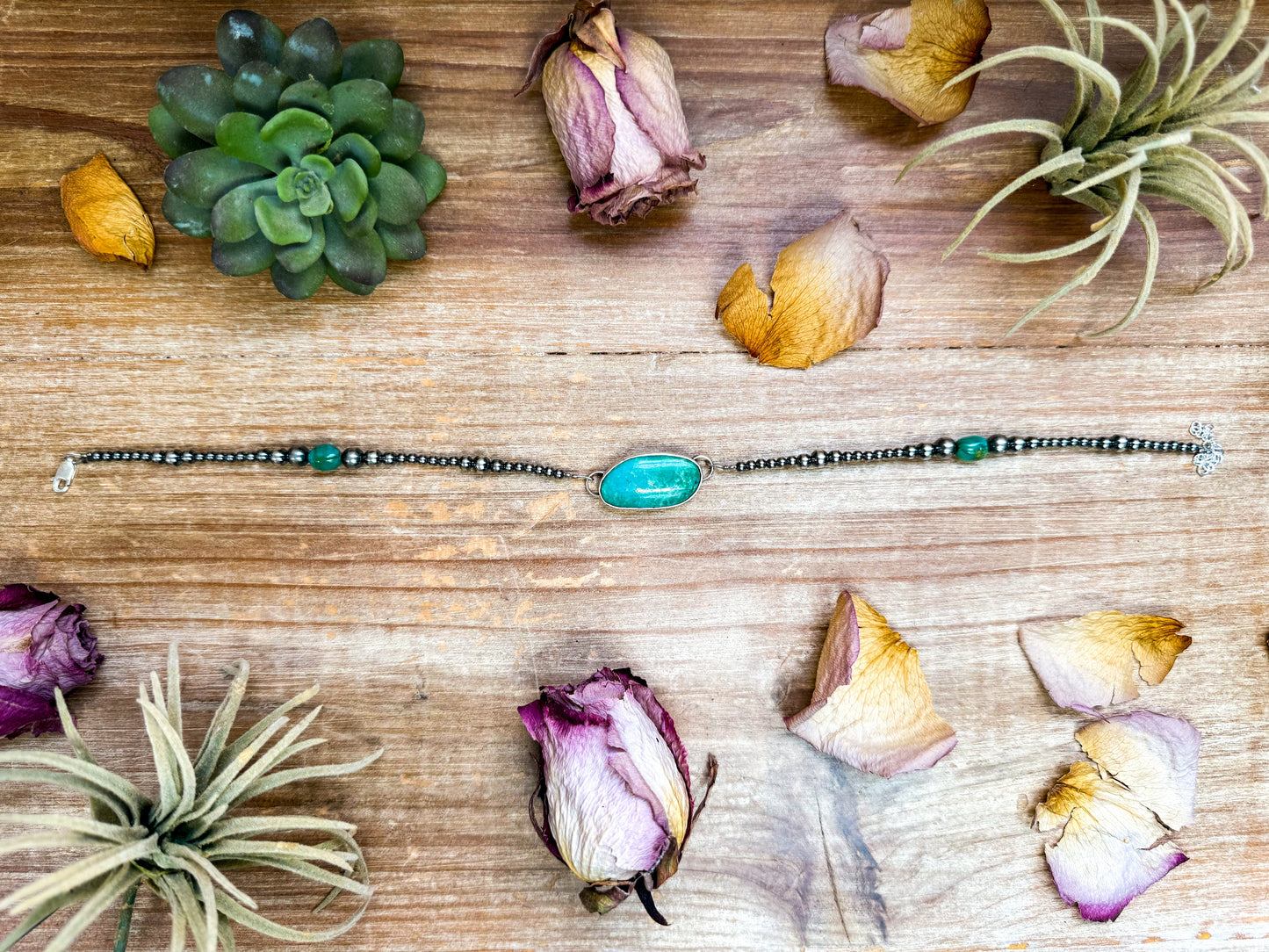 Sterling Silver & Turquoise Choker – 13” + Extender – In-House Silversmithing – Real Turquoise & Spiny Oyster Options