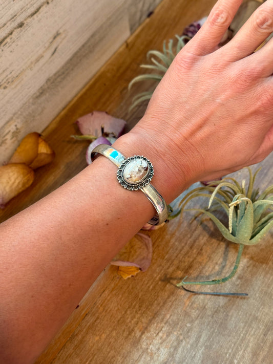 Sterling Silver Wild Horse Cuff Bracelet