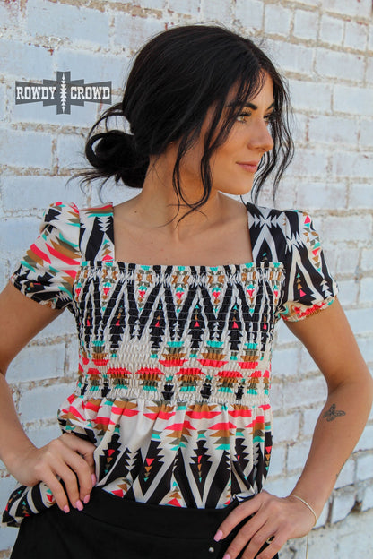 western blouse, western apparel, western boho, western aztec top, western top, western womens tops, womens western shirts, womens aztec top, aztec print top, western off the shoulder top, western wear, western wholesale apparel, womens western wholesale, cowgirl tops, western attire, western fashion, western clothing, western wholesale, wholesale clothing, womens western blouse, western popcorn top