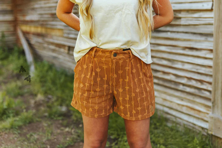 SADDLE BUMS SHORTS  *SADDLE