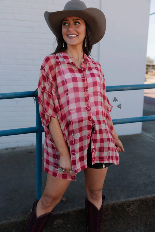 SQUARE DANCE *GINGYROPE TOP