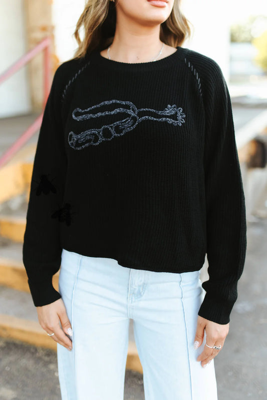 KNIT 'EM COWBOY SWEATER *MIDNIGHT