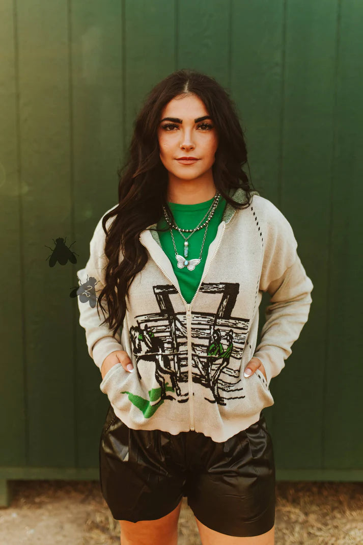 THE RANCHITA ZIP UP HOODIE *VERDE
