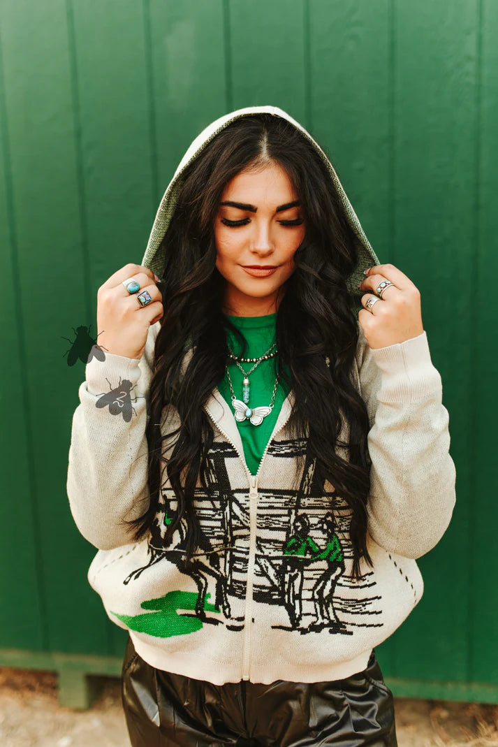 THE RANCHITA ZIP UP HOODIE *VERDE
