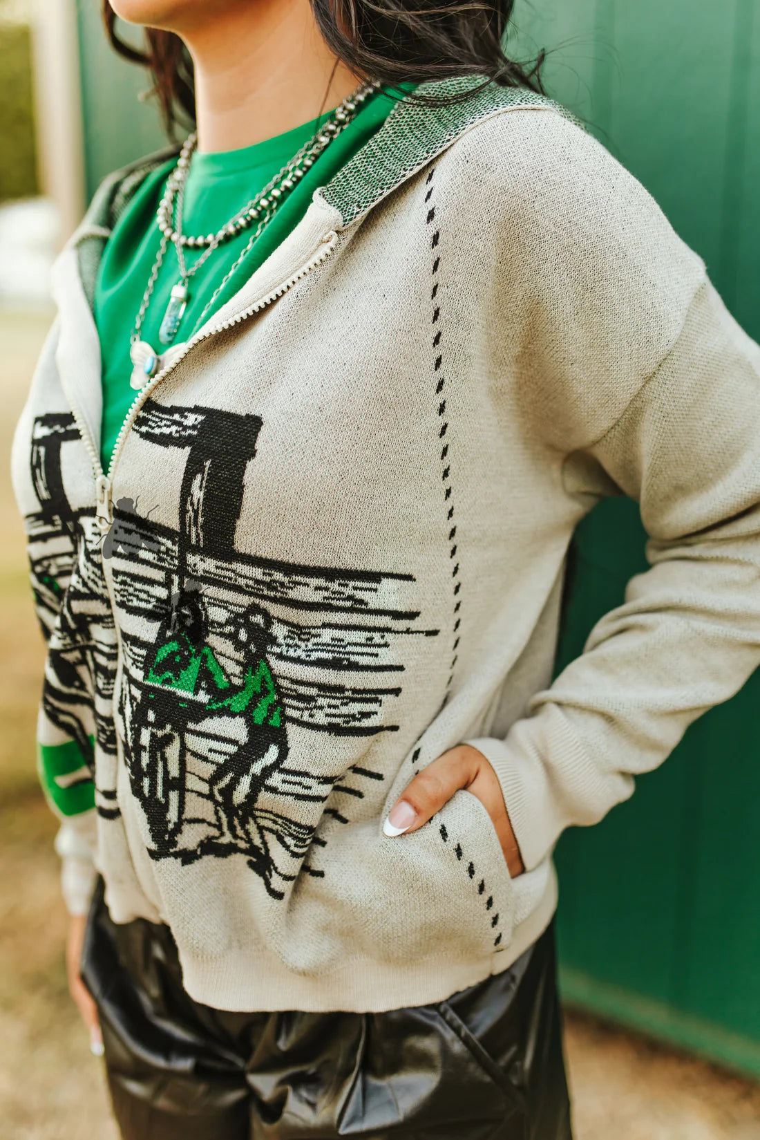 THE RANCHITA ZIP UP HOODIE *VERDE