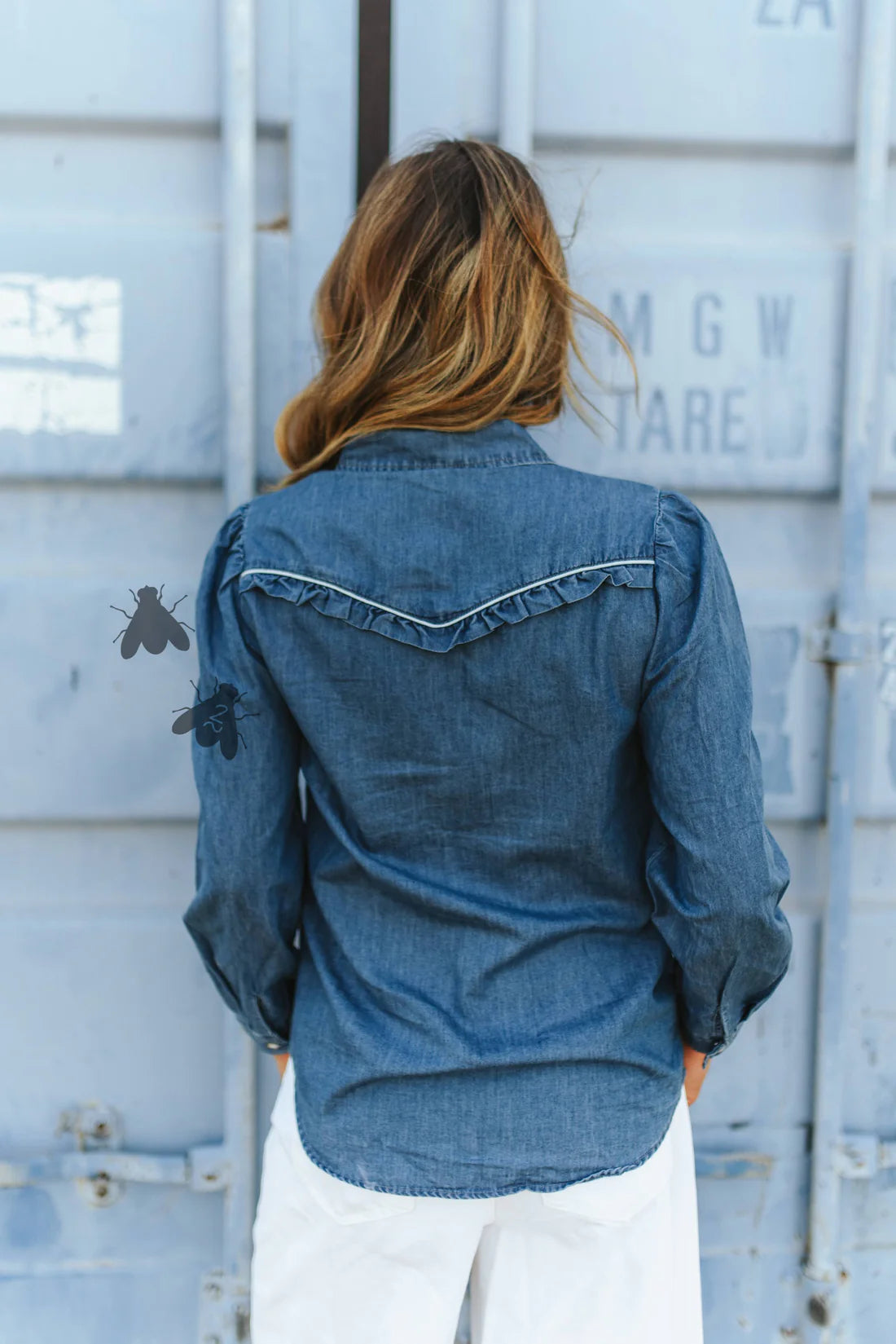 ROWDY RUFFLES L/S TOP *DARK