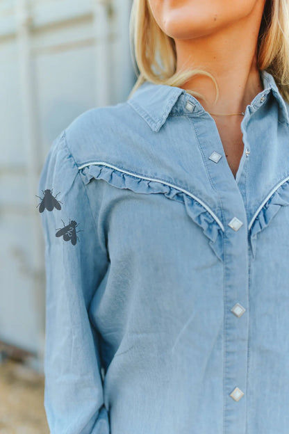 ROWDY RUFFLES L/S TOP  *LIGHT