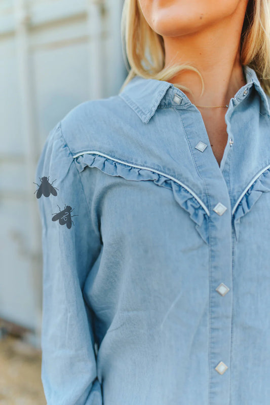 ROWDY RUFFLES L/S TOP  *LIGHT