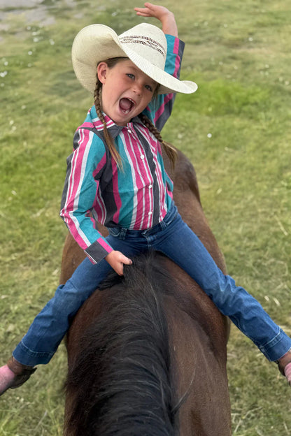 NEW TO COUNTRY BUTTON UP KIDS
