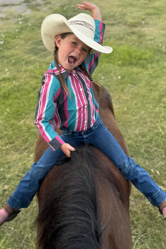 NEW TO COUNTRY BUTTON UP KIDS