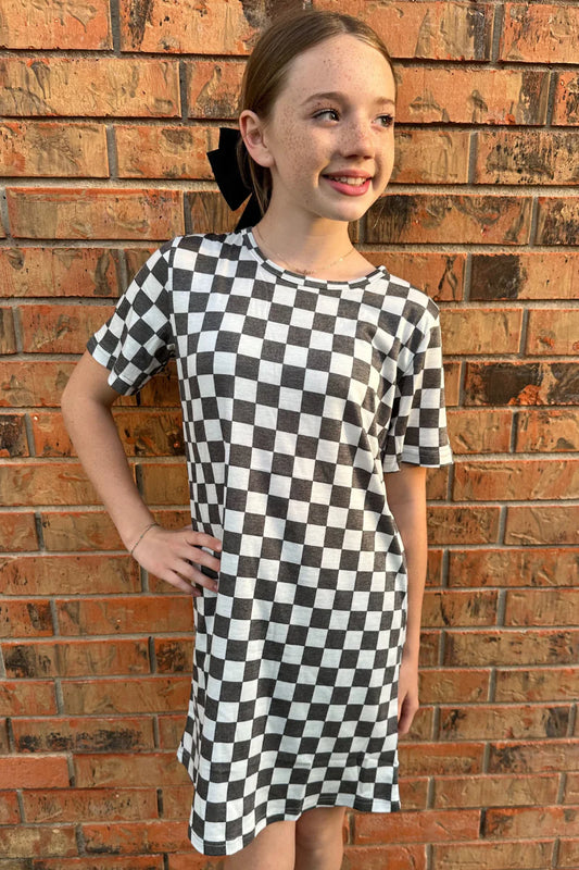 ROUND THE TRACK DRESS KIDS