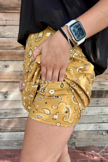 BANDANA BABE SHORTS YELLOW