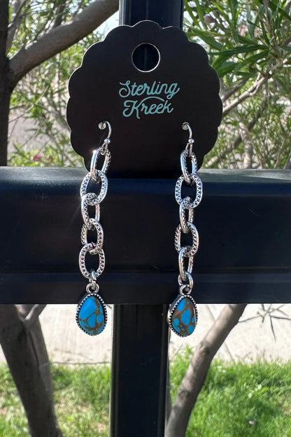 LINKED IN TURQUOISE EARRINGS
