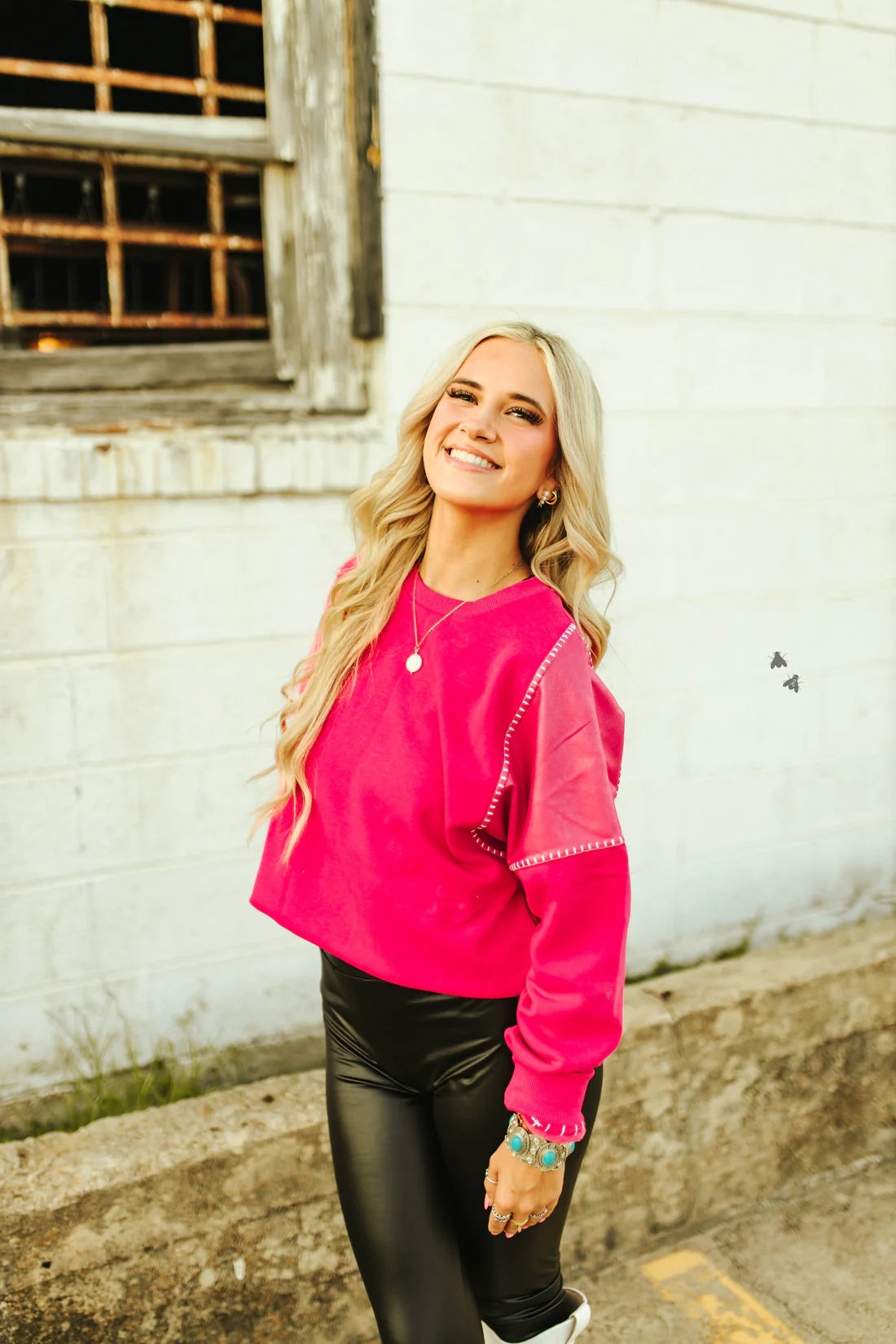 BADDEE BASIC SWEATSHIRT *PINK