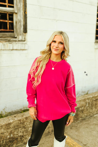 BADDEE BASIC SWEATSHIRT *PINK