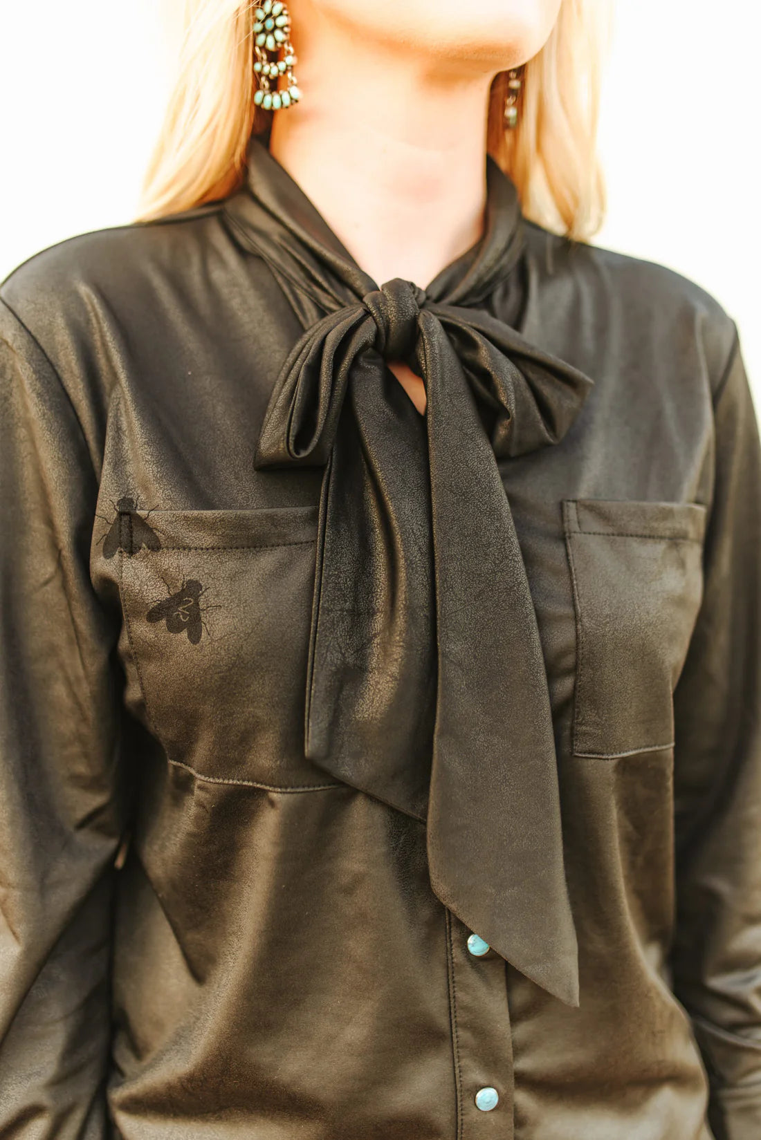 LEATHER OUTLAW TOP *MIDNIGHT